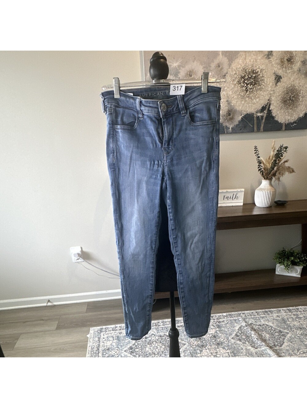American Eagle Next Level Stretch Skinny Blue Denim Jeans Women’s Size 4